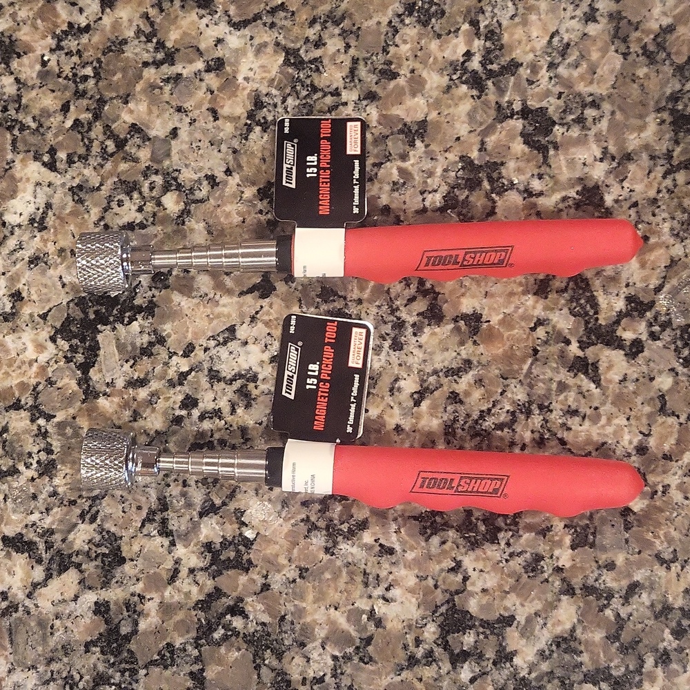 Lot of 2 each 15 LBS Magnetic Pickup Tool new 30" extended  7" collapsed